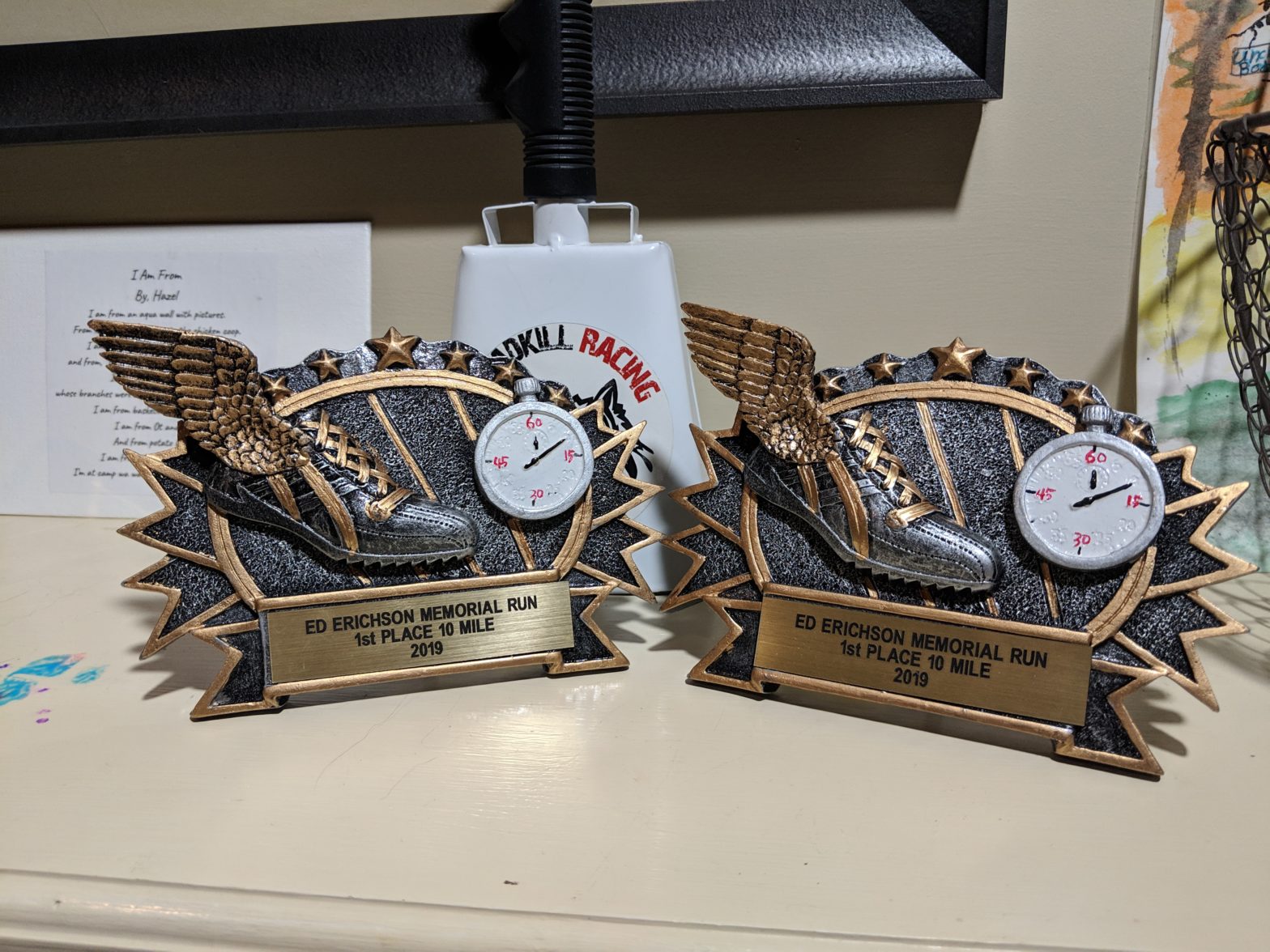Two 1st Place Age Group Trophies